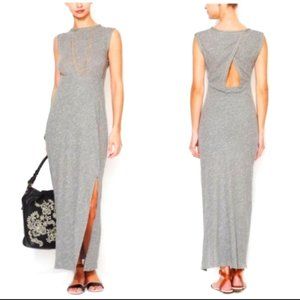 NWOT FREE PEOPLE Sabrina hey hole open back front slit maxi dress